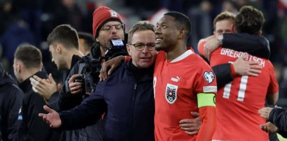 Alaba, con Rangnick.