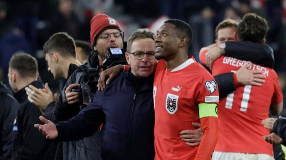 Alaba, con Rangnick.