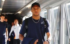 Mbappé, durante un viaje con el Real Madrid.