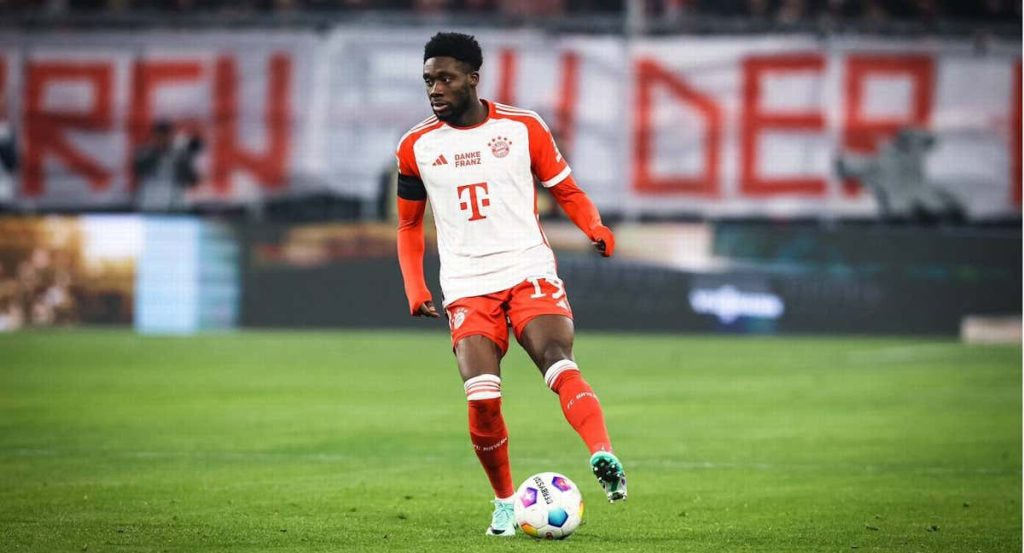 Alphonso Davies, con el Bayern.