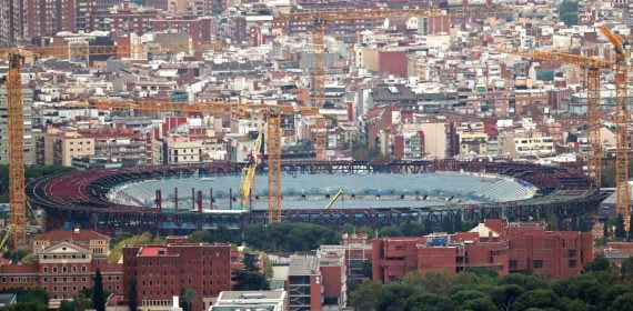 Las obras del Camp Nou a fecha de 12 de octubre.