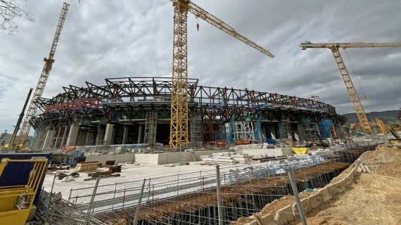 El estado del Camp Nou a inicios de marzo.