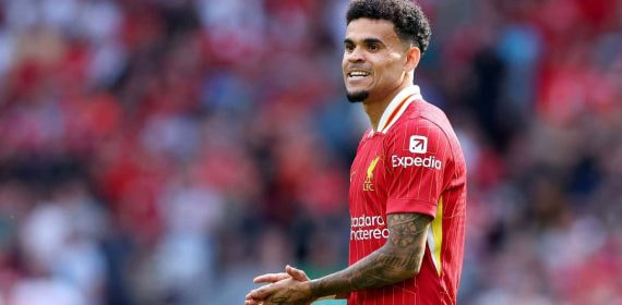 Luis Díaz, con el Liverpool