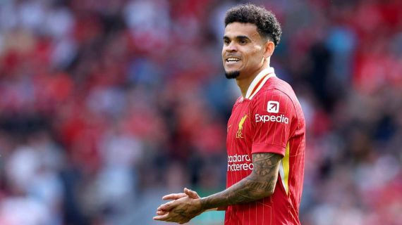 Luis Díaz, con el Liverpool