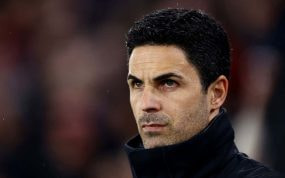Arteta durante un partido del Arsenal esta temporada.