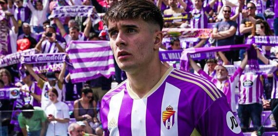 Fresneda, antes de un partido con el Real Valladolid.