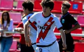 Marcos Parriego, con el Rayo Vallecano.