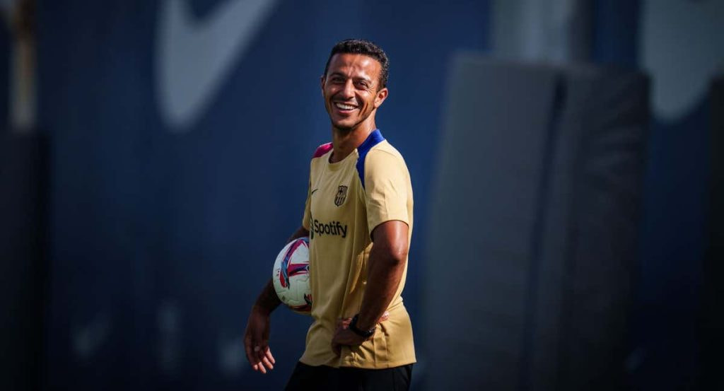 Thiago durante un entrenamiento.