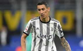 Di María, en un partido reciente con la Juventus.