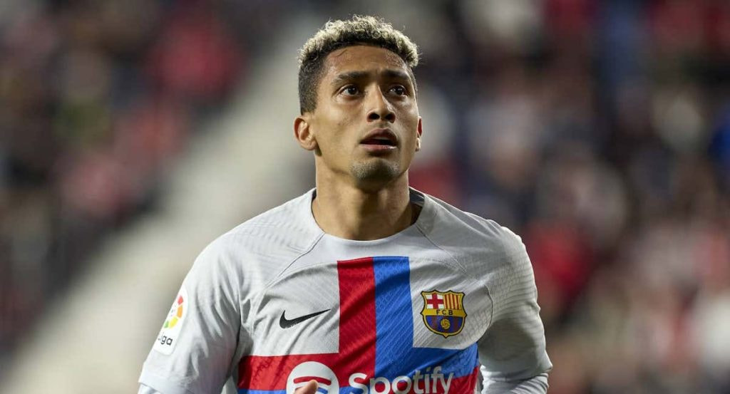 Raphinha, en su último partido con el Barça.