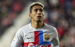Raphinha, en su último partido con el Barça.