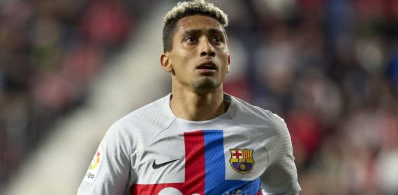 Raphinha, en su último partido con el Barça.
