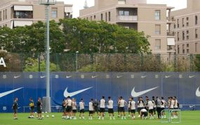 Imagen genérica de un entrenamiento en la Ciutat Esportiva Joan Gamper.