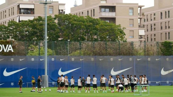 Imagen genérica de un entrenamiento en la Ciutat Esportiva Joan Gamper.