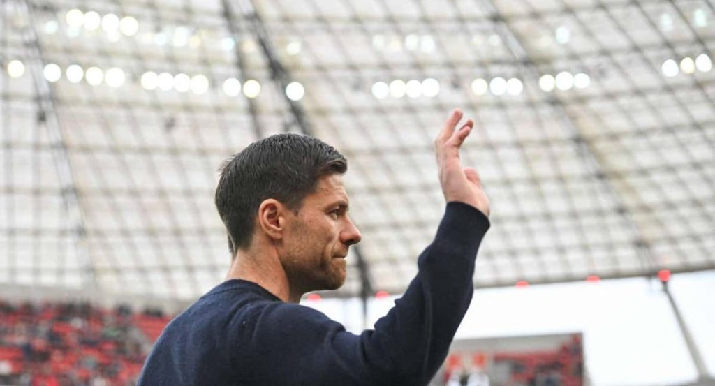 Xabi Alonso, con el Leverkusen.