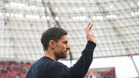 Xabi Alonso, con el Leverkusen.