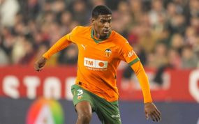 Cristhian Mosquera, durante el Sevilla-Valencia.