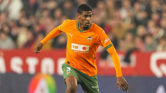 Cristhian Mosquera, durante el Sevilla-Valencia.