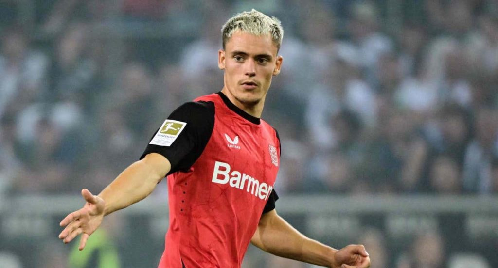 Florian Wirtz, durante el primer partido del Bayer Leverkusen en la Bundesliga.