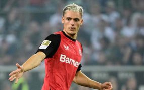 Florian Wirtz, durante el primer partido del Bayer Leverkusen en la Bundesliga.