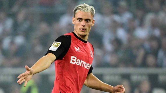 Florian Wirtz, durante el primer partido del Bayer Leverkusen en la Bundesliga.