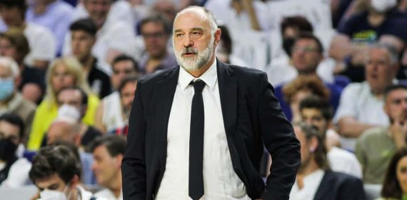 Pablo Laso en uno de sus últimos partidos con el Real Madrid.