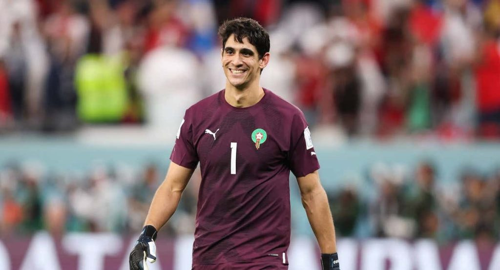Bono en un partido con Marruecos en el Mundial.