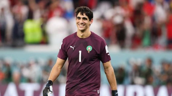 Bono en un partido con Marruecos en el Mundial.