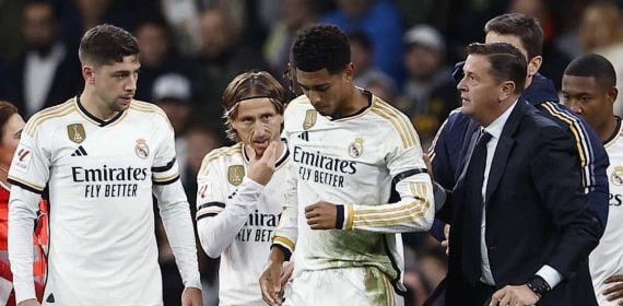 Bellingham, tras lesionarse el hombro.