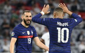 Benzema y Mbappé con la selección.