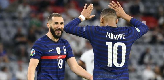 Benzema y Mbappé con la selección.