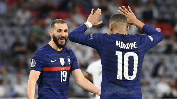 Benzema y Mbappé con la selección.