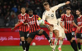 Diego Llorente, en un partido con la Roma.