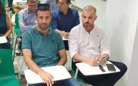 José María Barba y Manu Fajardo, miembros de la secretaría técnica del Betis.