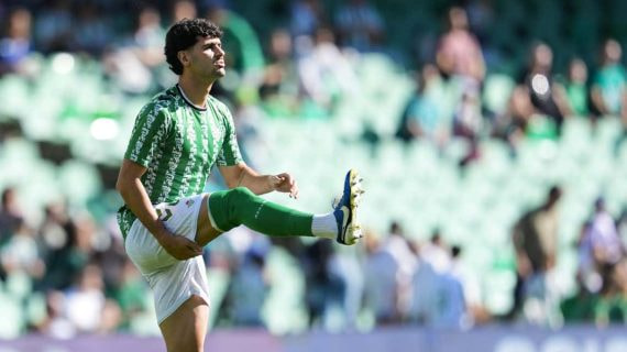 Johnny Cardoso, en un partido del Betis.