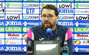 José Bordalás, en rueda de prensa este viernes.