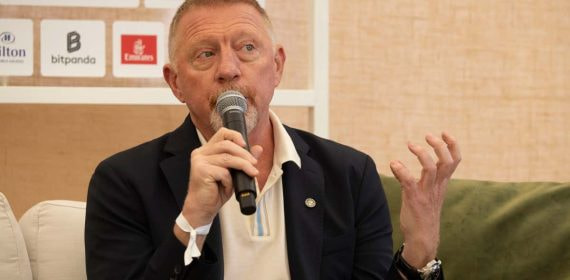 Boris Becker en la charla de expertos de Mallorca