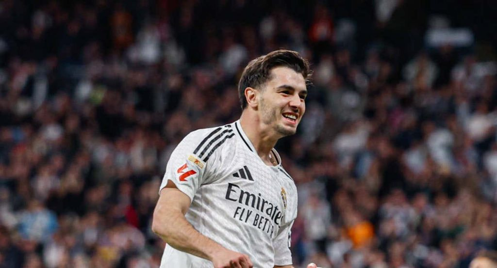 Brahim, celebrando un gol.