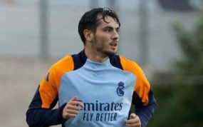 Brahim entrenándose en Valdebebas.