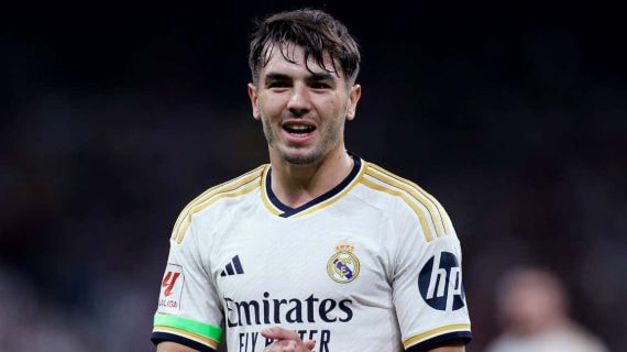 Brahim Díaz, durante el Derbi.