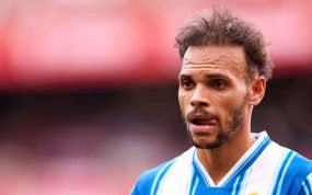 Braithwaite, en un partido con el Espanyol.