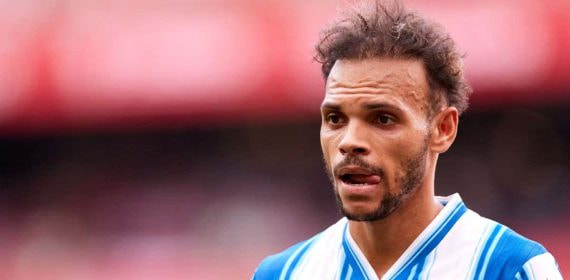 Braithwaite, en un partido con el Espanyol.