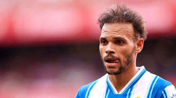 Braithwaite, en un partido con el Espanyol.