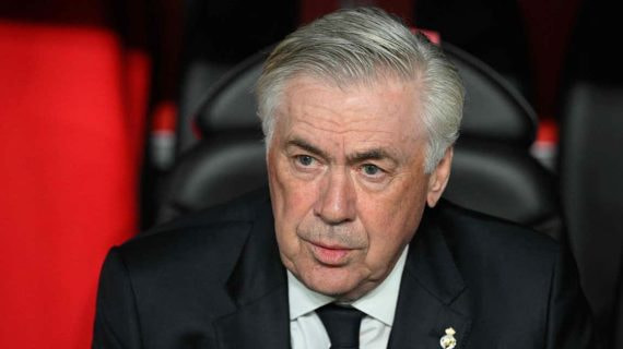 Carlo Ancelotti, durante la final de Copa.