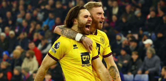 Ben Brereton celebra un gol con el Sheffield.