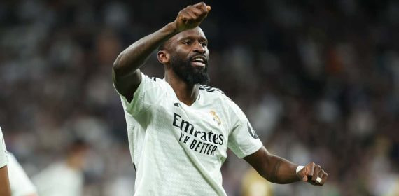 Rudiger, en un partido con el Real Madrid.