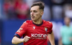 Bryan Zaragoza, en el partido de Osasuna de la pasada jornada.