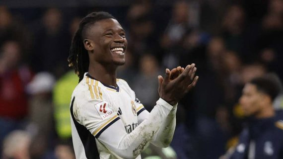 Camavinga, con el Real Madrid.