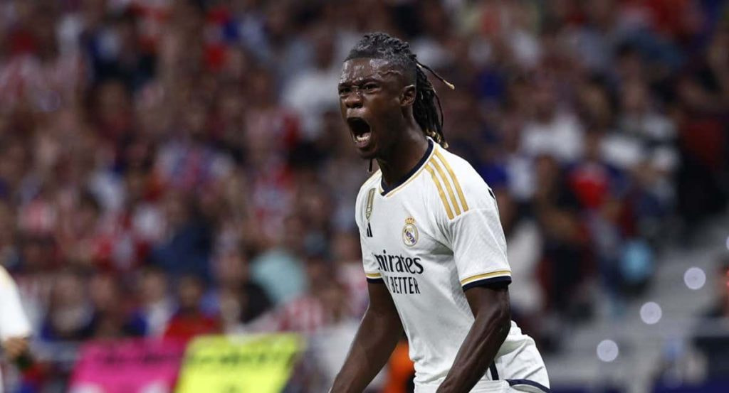 Eduardo Camavinga, durante un partido con el Real Madrid.