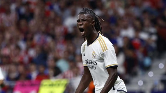 Eduardo Camavinga, durante un partido con el Real Madrid.